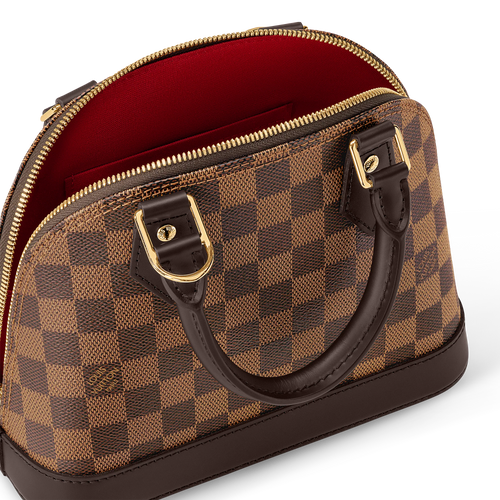 Louis Vuitton Alma Mini , toile Damier Ebène interieur